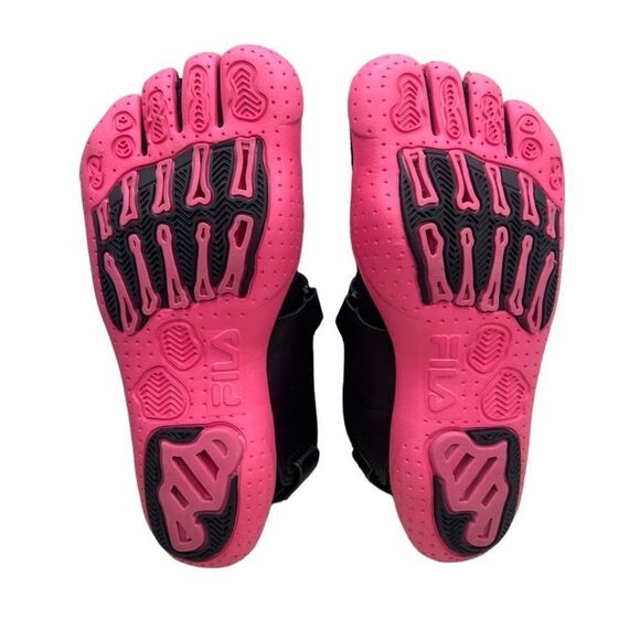 NEW FILA Skele-Toes EZ Slide Drainage Black/Hot Pink - Sz 6 US - Picture 5 of 5